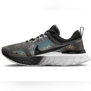 Nike Wmns React Infinity Run Flyknit 3 Premium 'Black Zebra Iridescent' 10.5